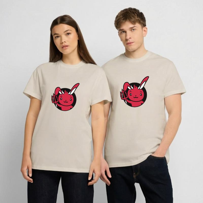 Bunny Devil Demon Evil Satan Hell Trident Costume T-Shirt - made by SPREAD