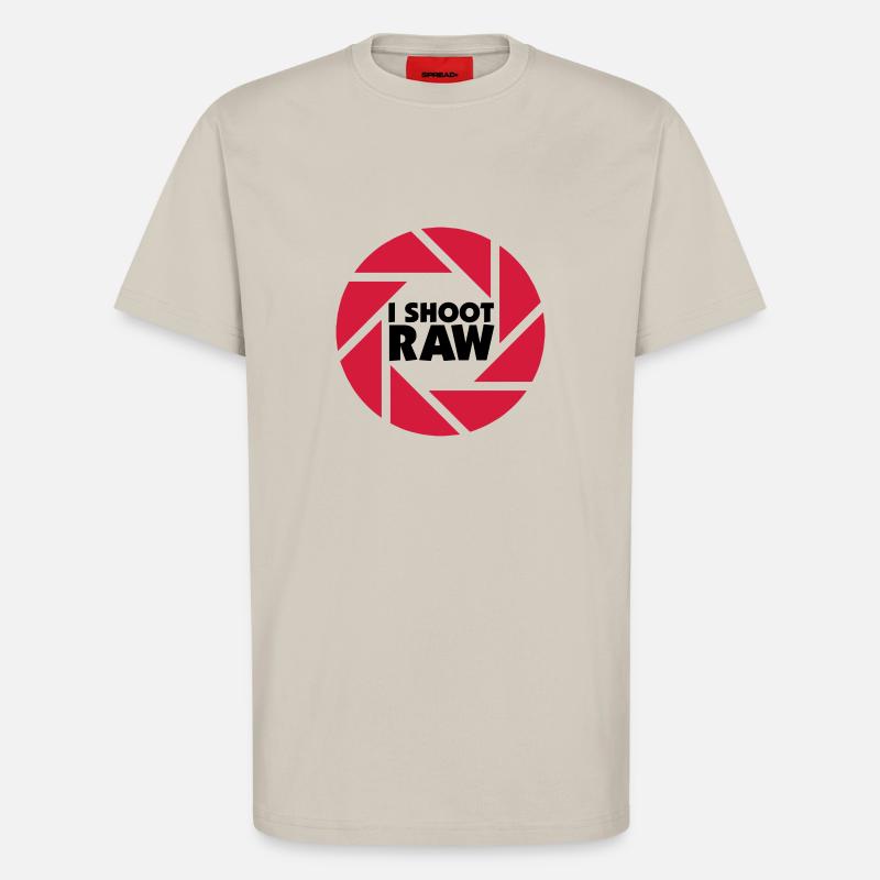 I shoot RAW - schwarz - T-Shirt - made by SPREAD - WARM CLAY
