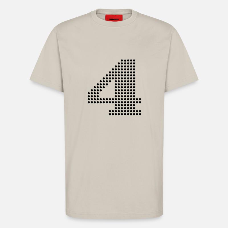 4 nummer - T-shirt bio décontracté fabriqué en UE - WARM CLAY