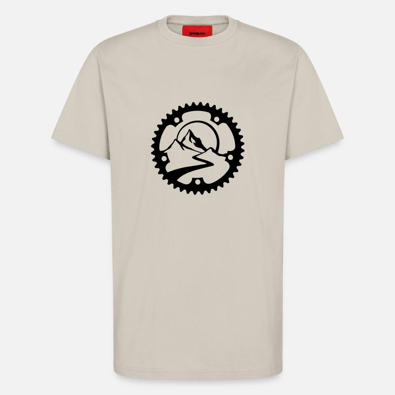 fahrradkranz_mit_landschaft - T-Shirt - made by SPREAD - WARM CLAY
