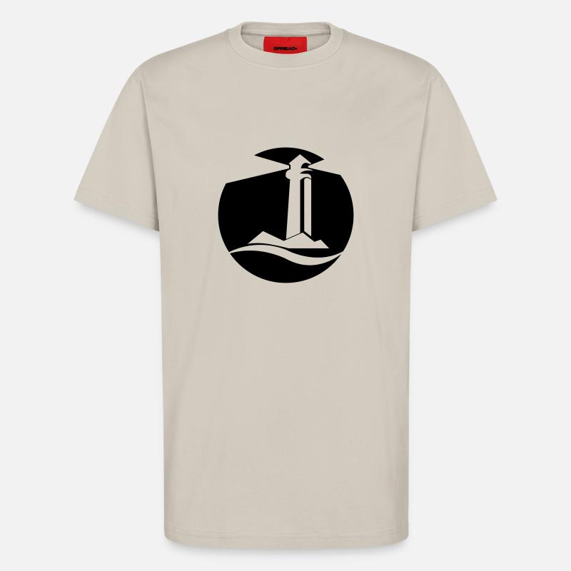 leuchtturm_01 - T-shirt bio décontracté fabriqué en UE - WARM CLAY