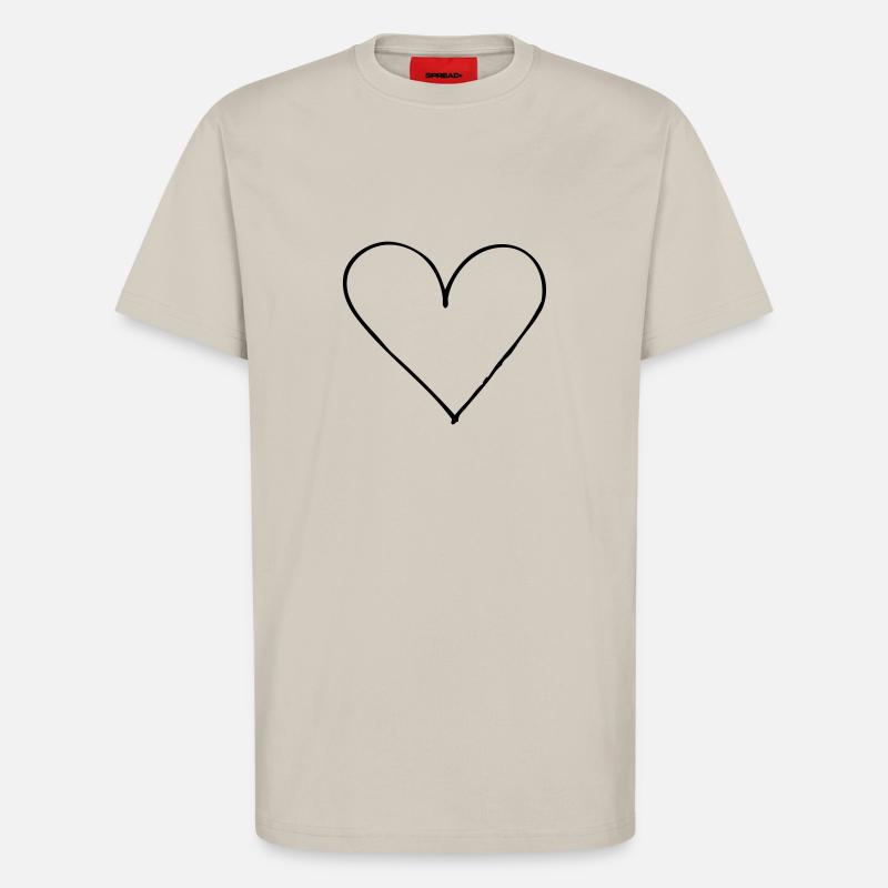 Herz - T-Shirt - made by SPREAD - WARM CLAY