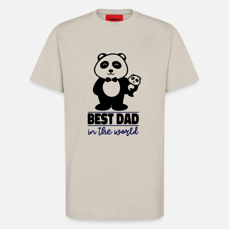 Meilleur papa du monde - T-shirt bio décontracté fabriqué en UE - WARM CLAY