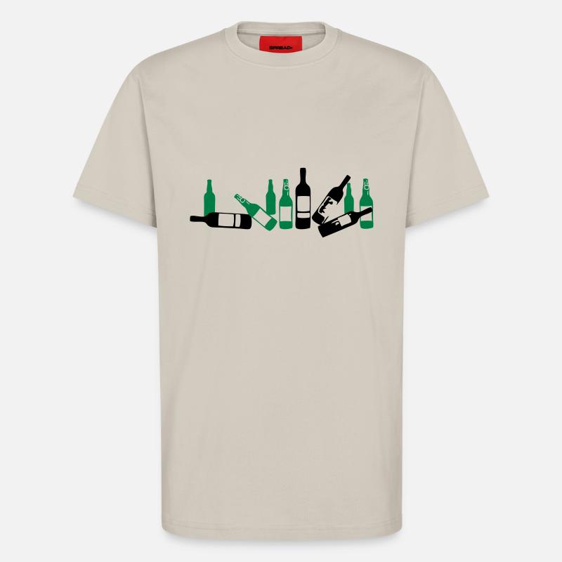 Leichenhaufen Flasche Bierglas - T-Shirt - made by SPREAD - WARM CLAY