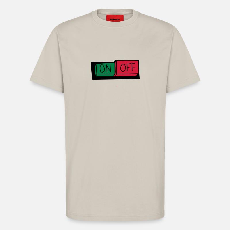 on und off button - T-Shirt - made by SPREAD - WARM CLAY