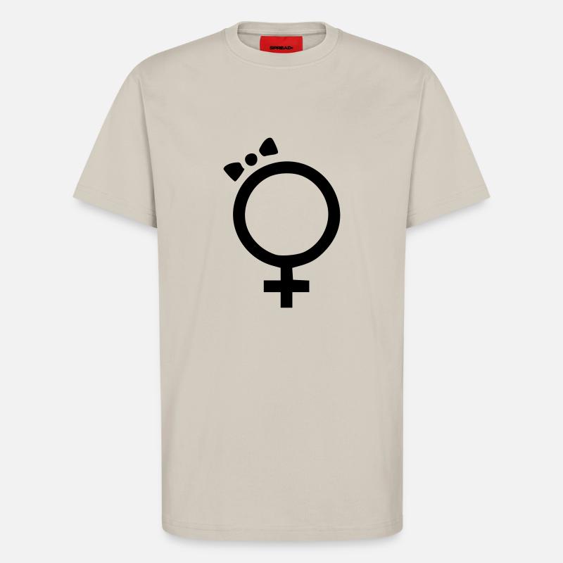 Geschlechtzeichen weibli - T-shirt bio décontracté fabriqué en UE - WARM CLAY