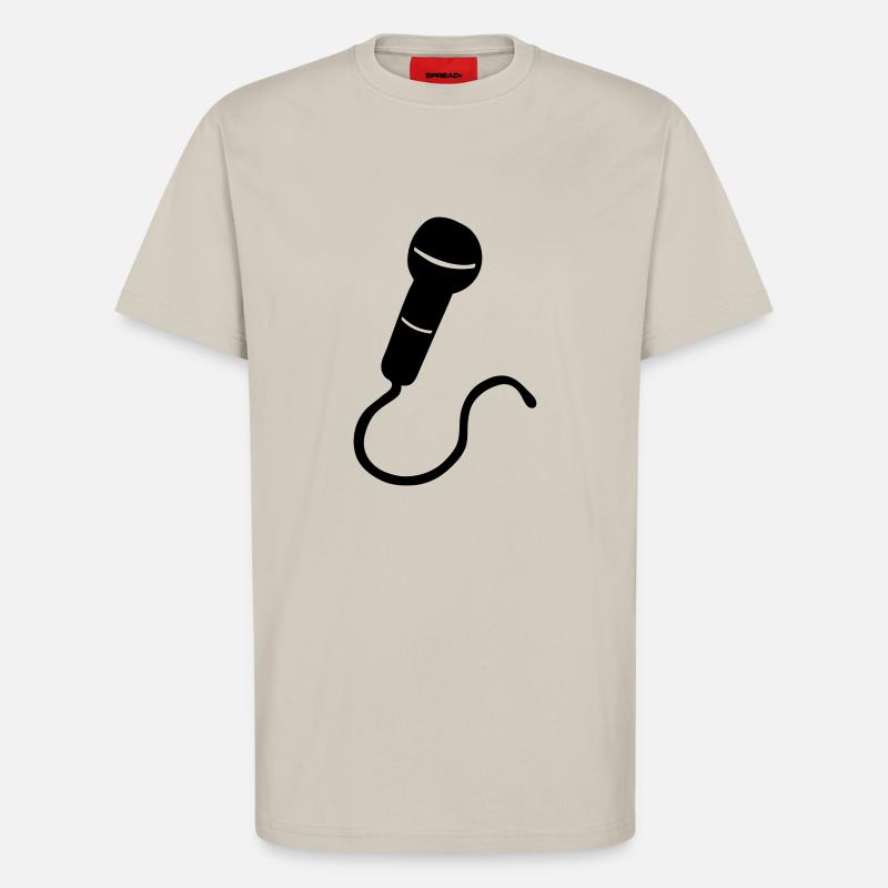 mic Mikrofon Sänger Karaoke - T-Shirt - made by SPREAD - WARM CLAY