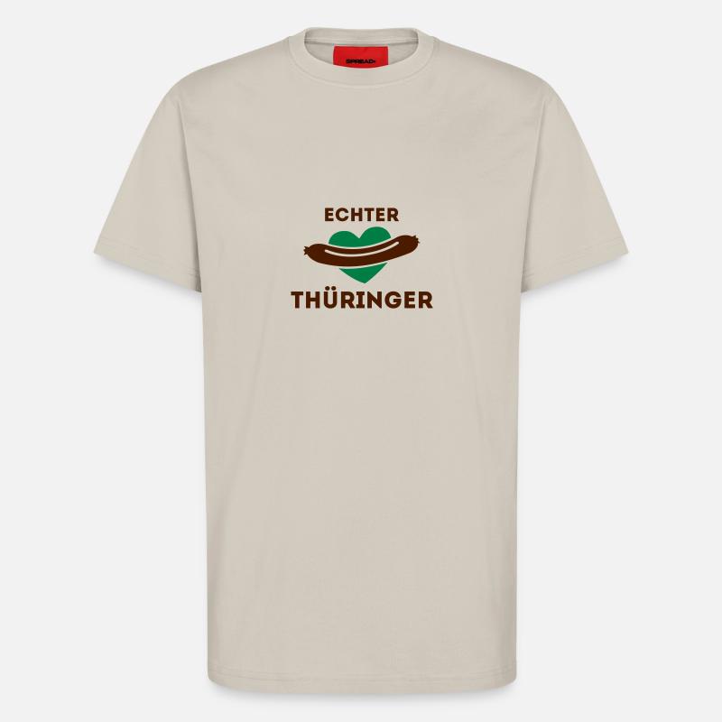 Echter Thüringer - Bratwurstliebe - T-Shirt - made by SPREAD - WARM CLAY