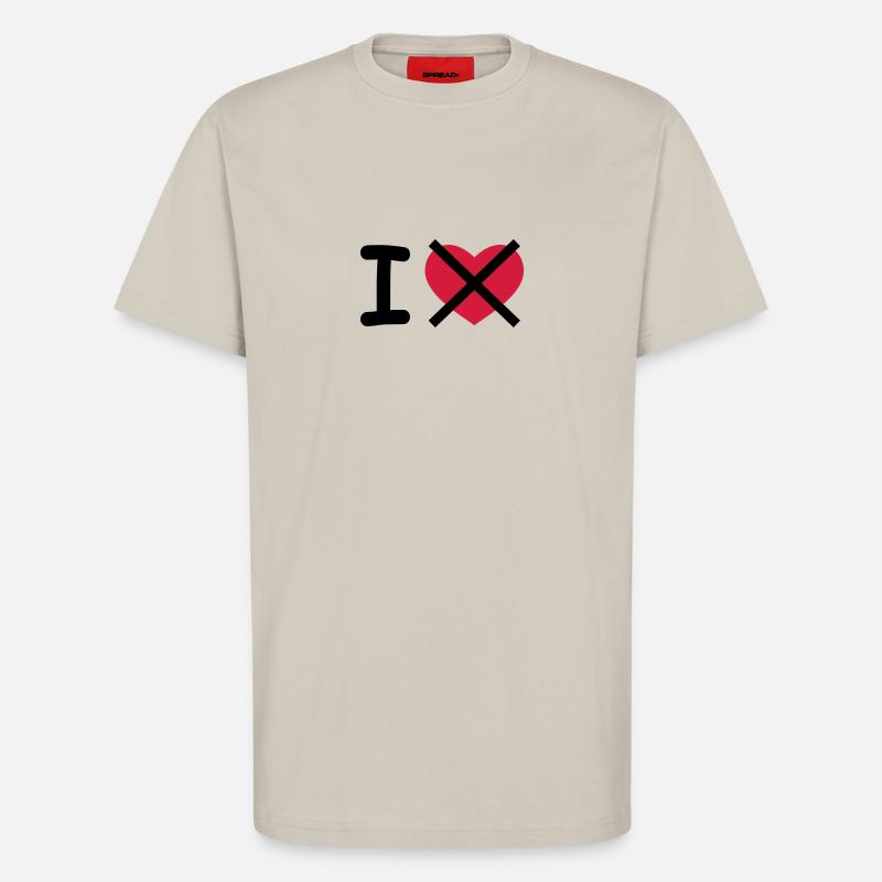 I Hate - T-shirt bio décontracté fabriqué en UE - WARM CLAY