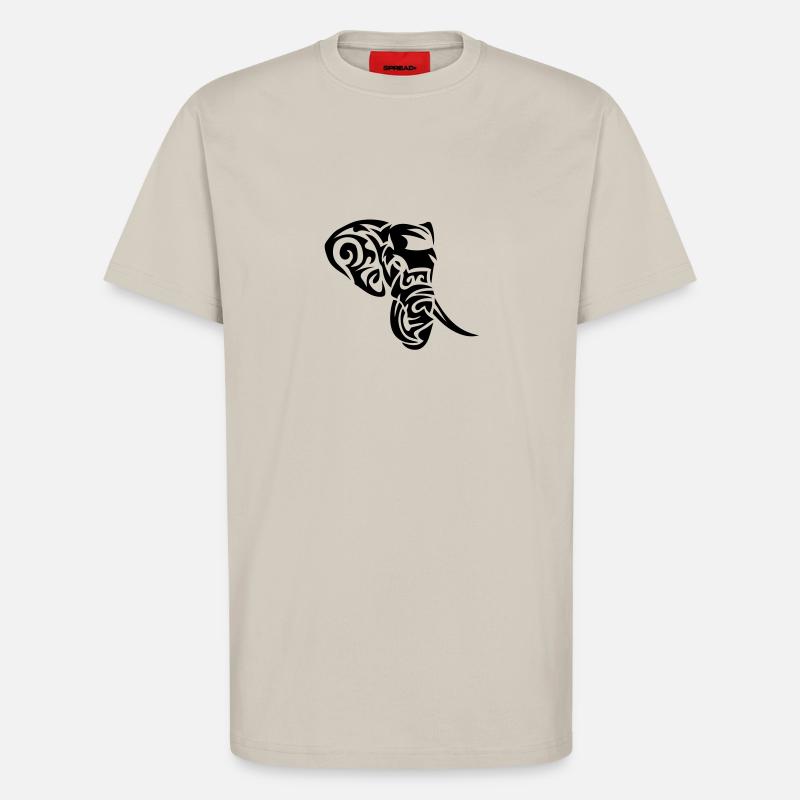 Stammes-Elefant elefant 402 - T-Shirt - made by SPREAD - WARM CLAY
