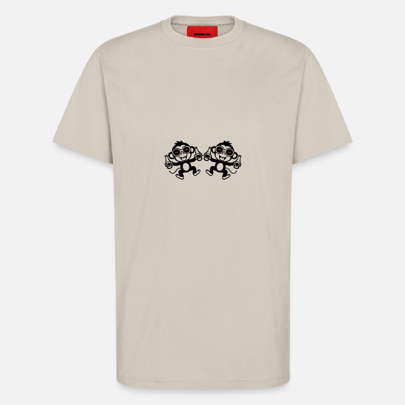 Monkey Beer Party Team - T-Shirt - made by SPREAD - WARM CLAY