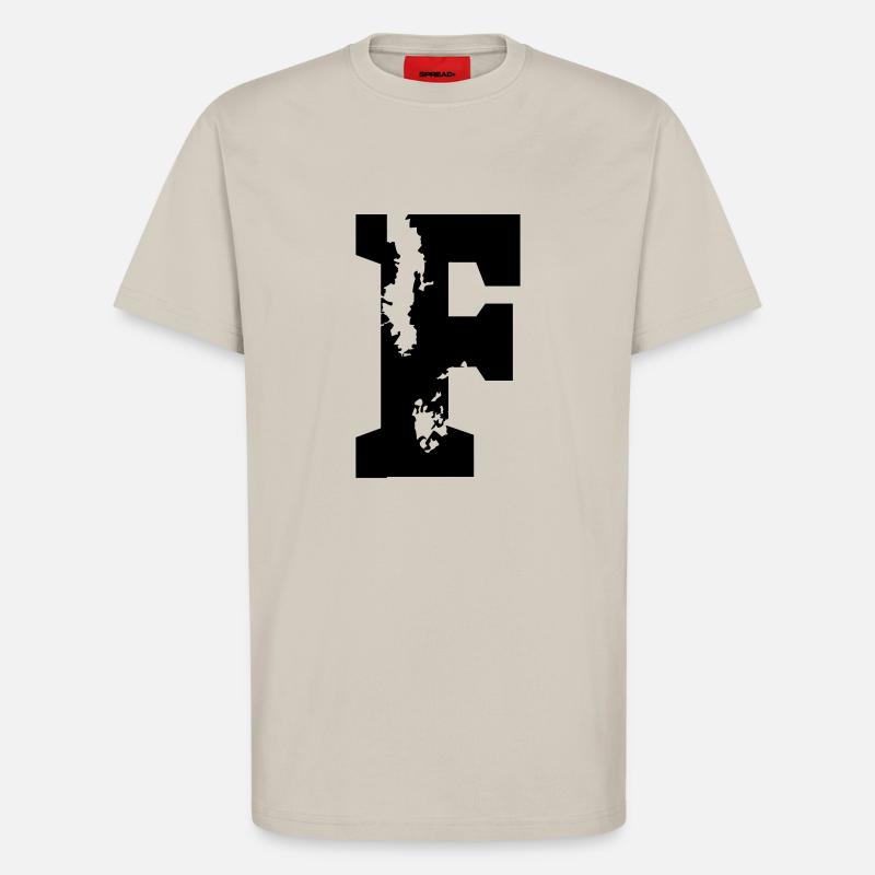 F - Buchstabe - T-Shirt - made by SPREAD - WARM CLAY