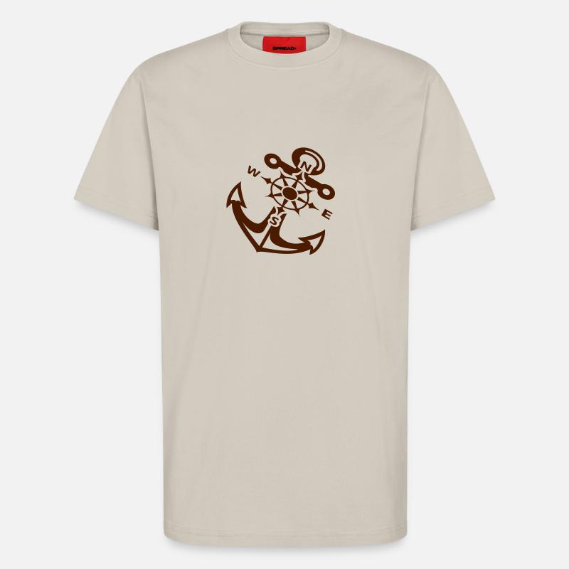 Anker + Kompass - T-Shirt - made by SPREAD - WARM CLAY