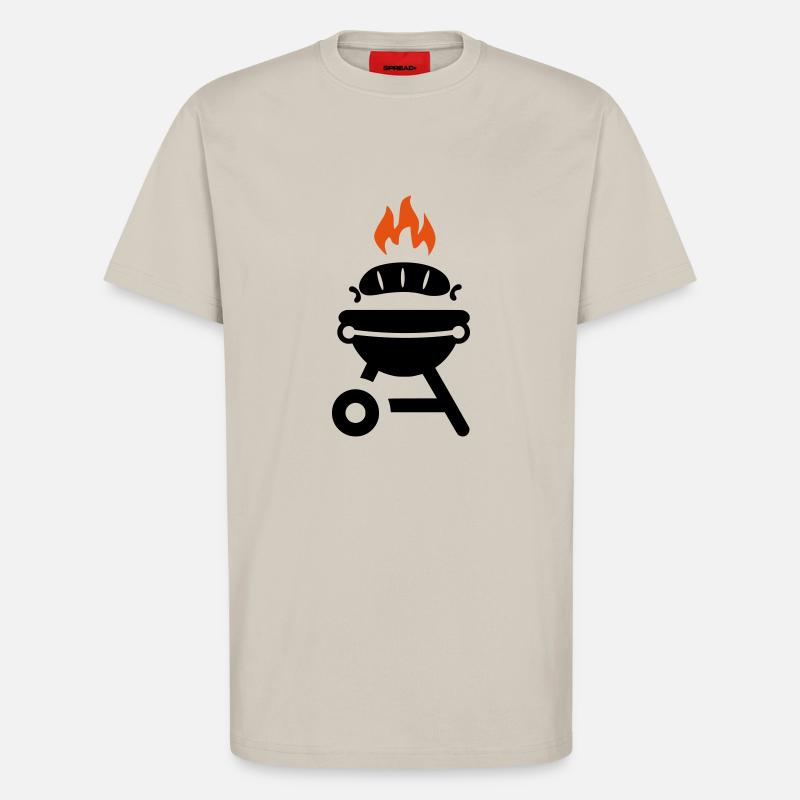 Grill mit Wurst - T-Shirt - made by SPREAD - WARM CLAY