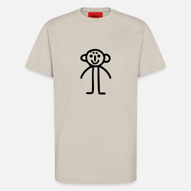 Strichmännchen Kinderbild - T-Shirt - made by SPREAD - WARM CLAY