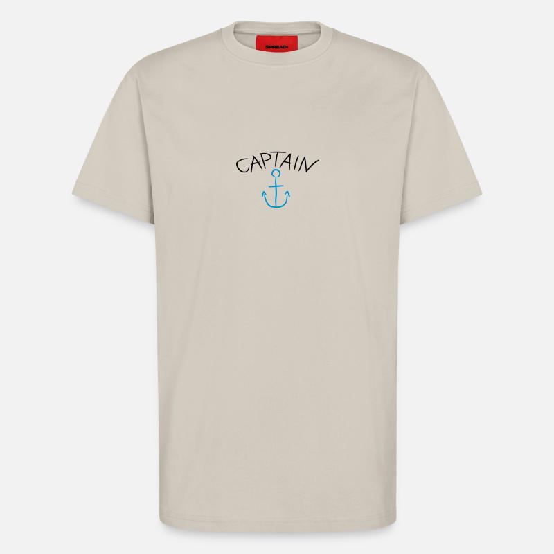 Capitaine ancre Comic Logo - T-shirt bio décontracté fabriqué en UE - WARM CLAY