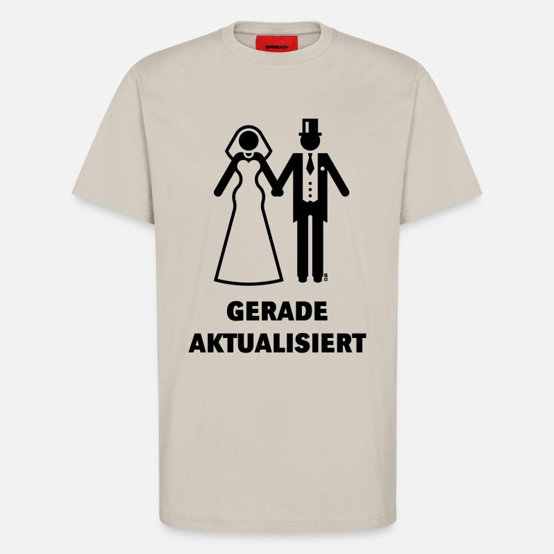 Gerade Aktualisiert (Nerd Flitterwochen Hochzeit) - T-Shirt - made by SPREAD - WARM CLAY