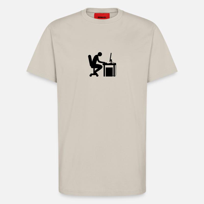 Computer desk nerd - T-Shirt - made by SPREAD - WARM CLAY