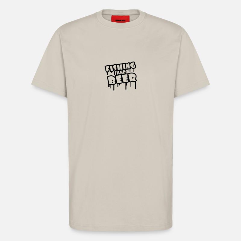 Fishing And Beer Graffiti - T-Shirt - made by SPREAD - WARM CLAY