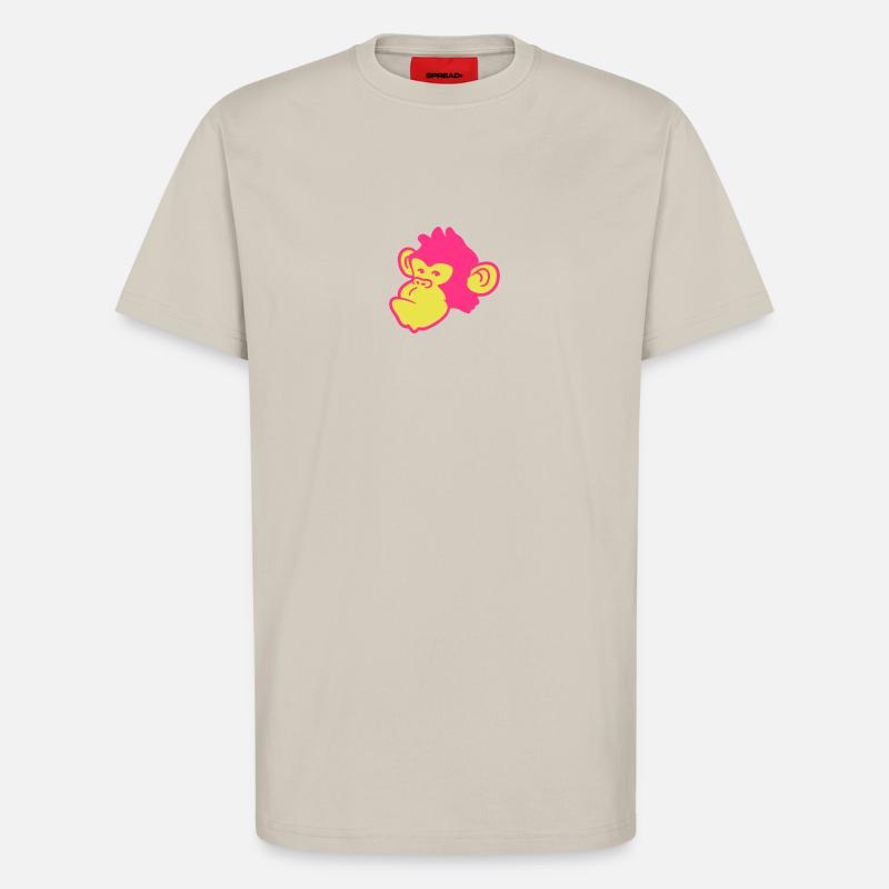 Cool monkey head - T-Shirt - made by SPREAD - WARM CLAY