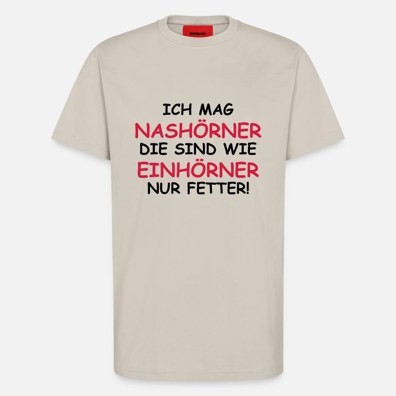 Ich mag Nashörner - T-Shirt - made by SPREAD - WARM CLAY