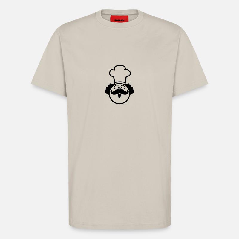Chefkoch Lustig Smiley Mustache Bart - T-Shirt - made by SPREAD - WARM CLAY