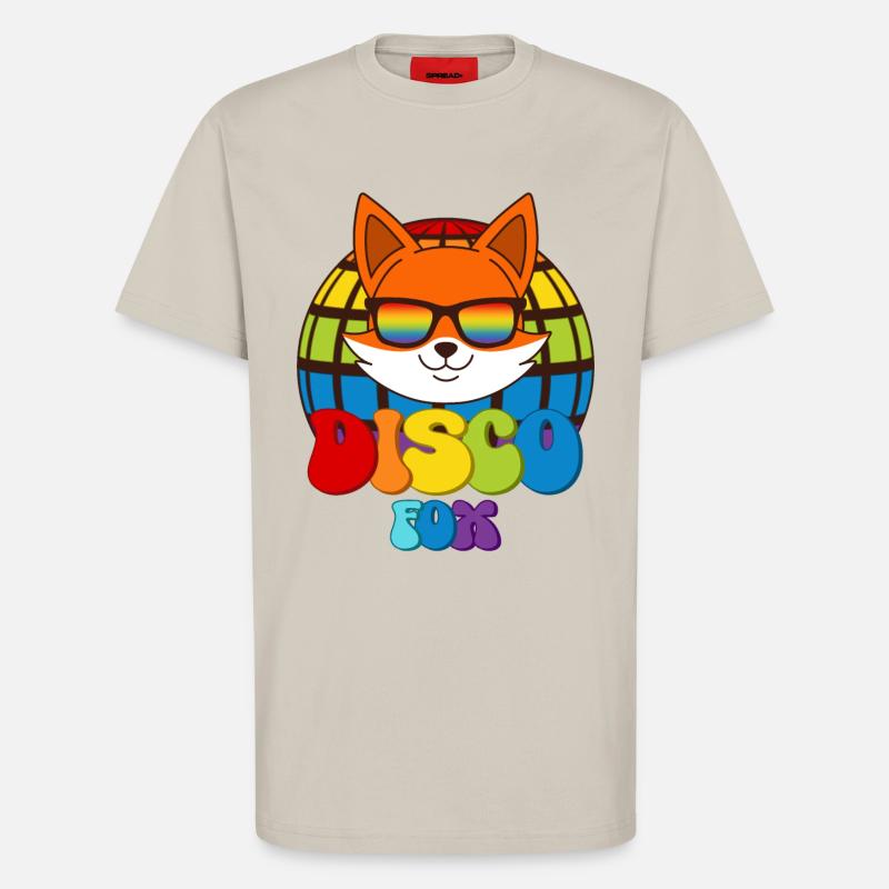 Disco Fox Discokugel Fuchs Sonnenbrille Discofox - T-Shirt - made by SPREAD - WARM CLAY