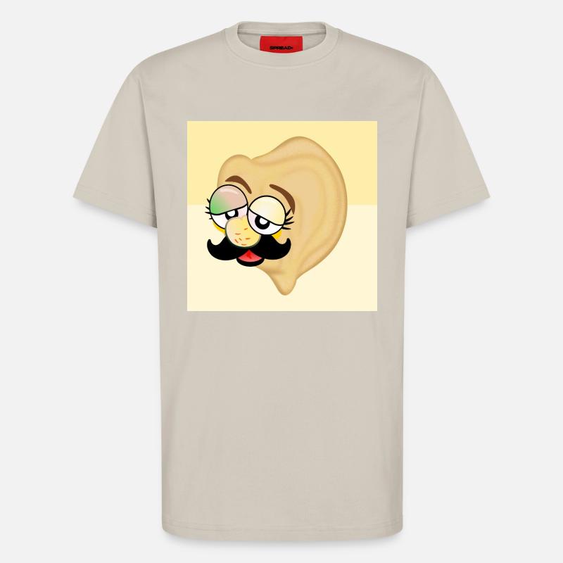 Kichererbsen Papa Schnurrbart - T-Shirt - made by SPREAD - WARM CLAY