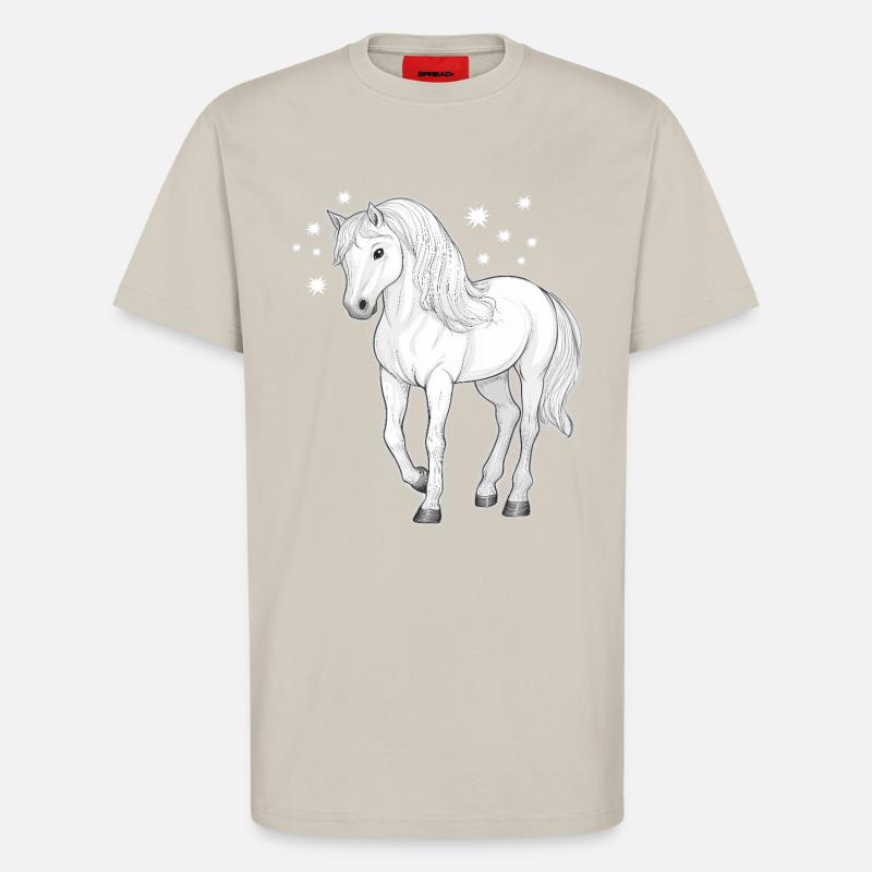 Pferd mit Sternen - T-Shirt - made by SPREAD - WARM CLAY