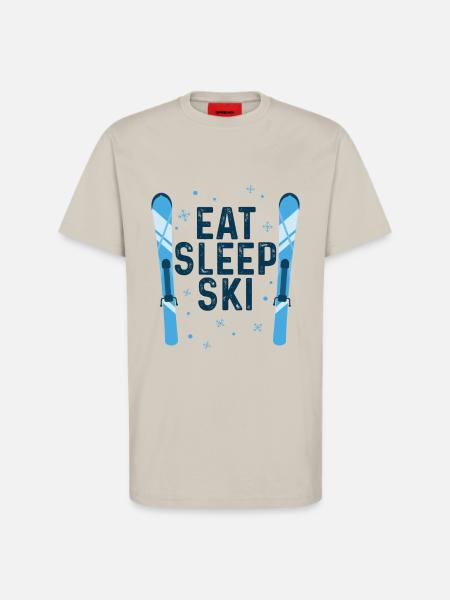EAT SLEEP SKI - T-Shirt - made by SPREAD - WARM CLAY