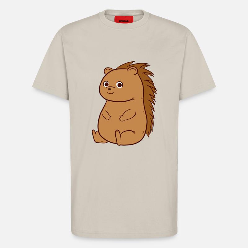 hérisson - T-shirt bio décontracté fabriqué en UE - WARM CLAY
