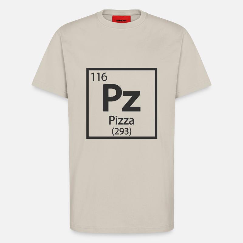 Pizza Element - Periodensystem - T-Shirt - made by SPREAD - WARM CLAY