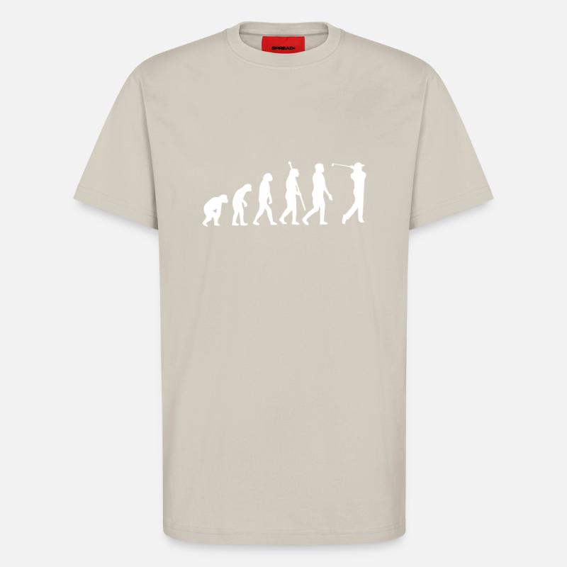 Golfer Golf Evolution Golfing Golfer Gift - T-Shirt - made by SPREAD - WARM CLAY