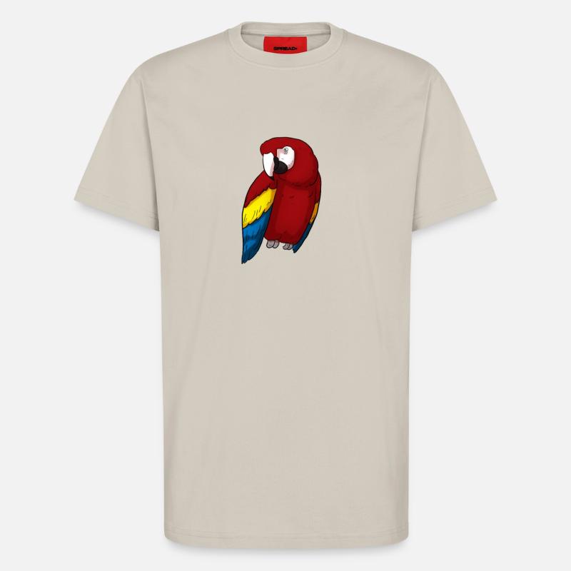 Perroquet perroquet - T-shirt bio décontracté fabriqué en UE - WARM CLAY