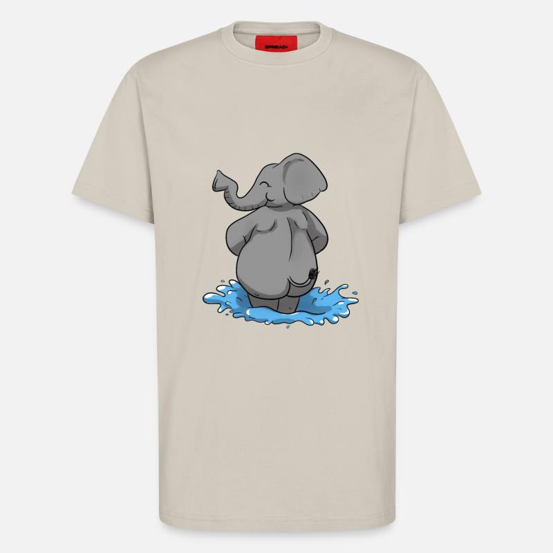Elefant Wasser Elephant - T-Shirt - made by SPREAD - WARM CLAY