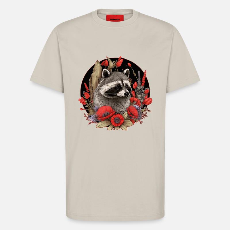 Waschbär Waldtiere - T-Shirt - made by SPREAD - WARM CLAY