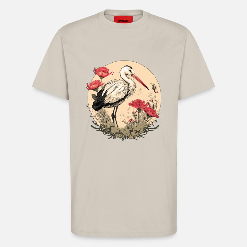 Stork White Stork - T-Shirt - made by SPREAD - WARM CLAY