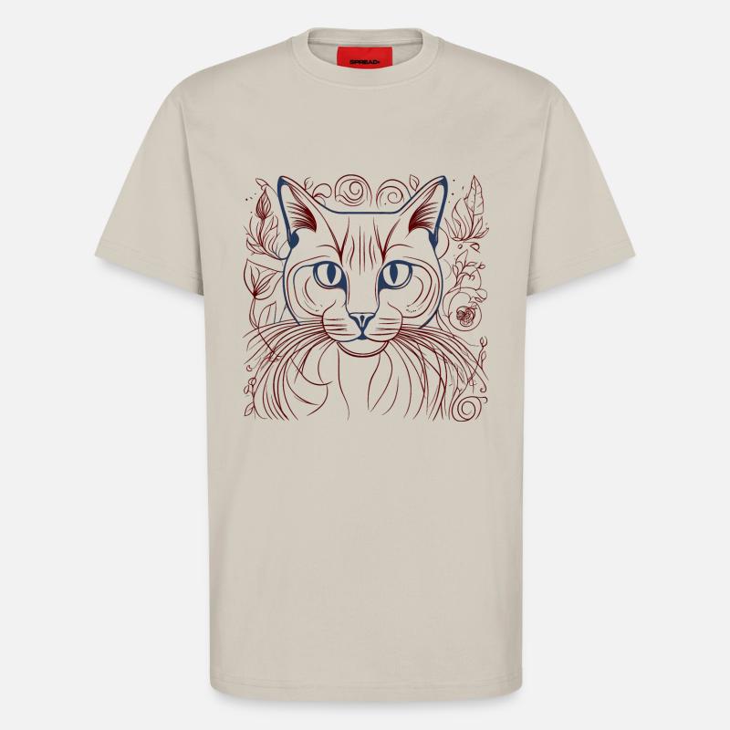 Katze Katzen Tiger - T-Shirt - made by SPREAD - WARM CLAY
