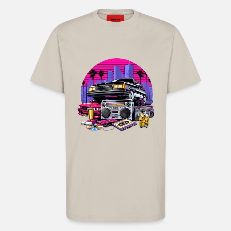 Kompaktkassette Ghettoblaster 90er Retro Geschenk - T-Shirt - made by SPREAD - WARM CLAY