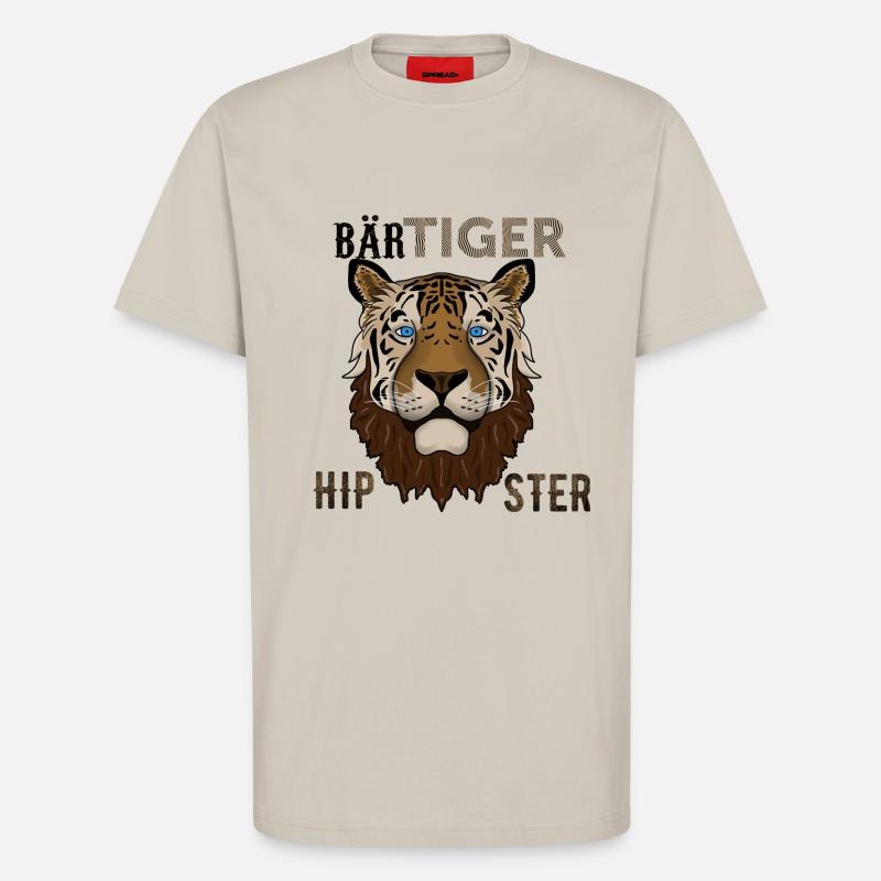 BärTiger Hipster - T-Shirt - made by SPREAD - WARM CLAY