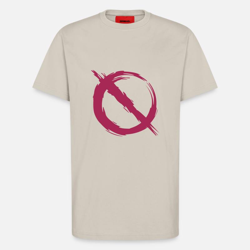 Interdiction interdite Symbole - T-shirt bio décontracté fabriqué en UE - WARM CLAY