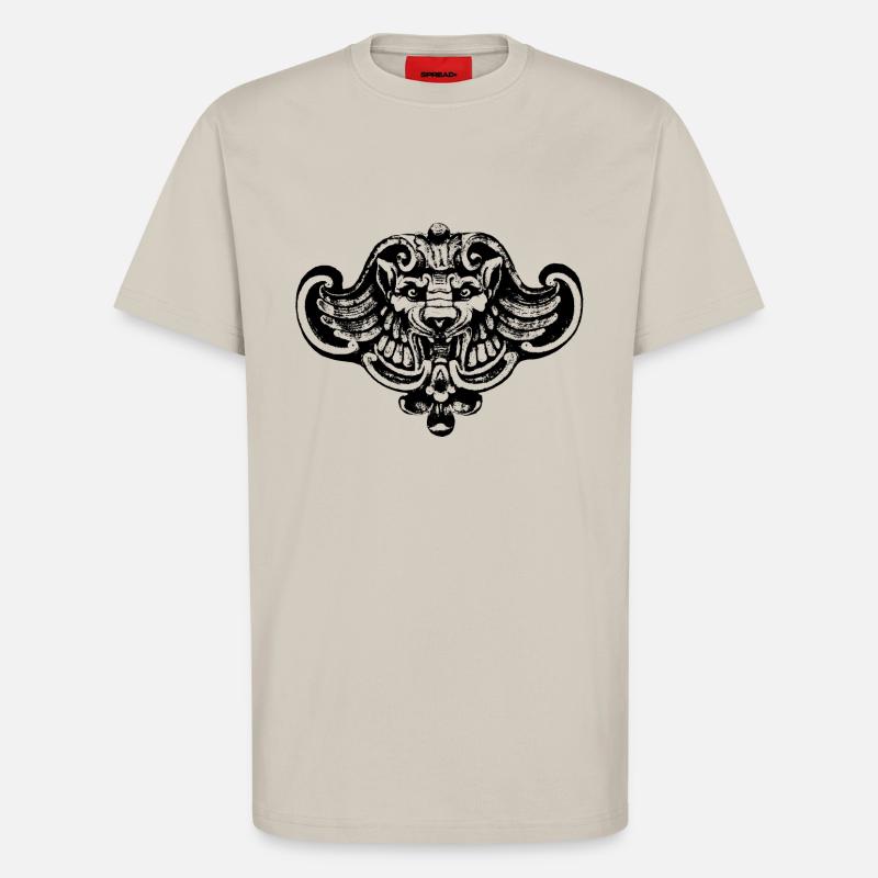 Geflügelter Löwe oder Wolf / Chimäre - T-Shirt - made by SPREAD - WARM CLAY
