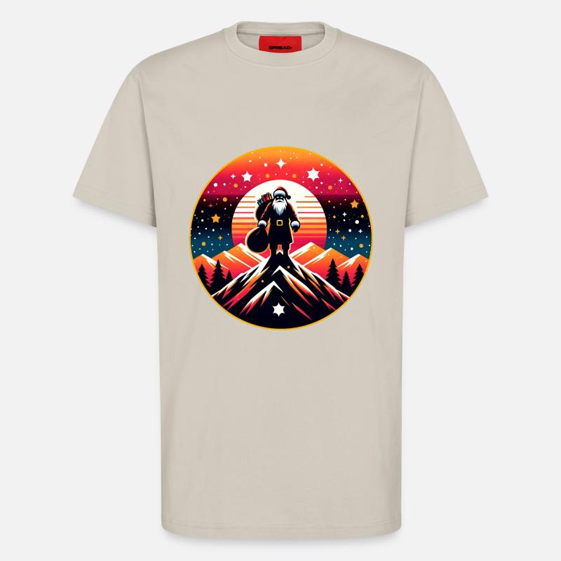 Weihnachtsmann im Gebirge - T-Shirt - made by SPREAD - WARM CLAY