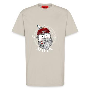 Seeman - Moin Matrose - T-Shirt - made by SPREAD - WARM CLAY - Vorne - Alina (178cm) & Michal (187cm)