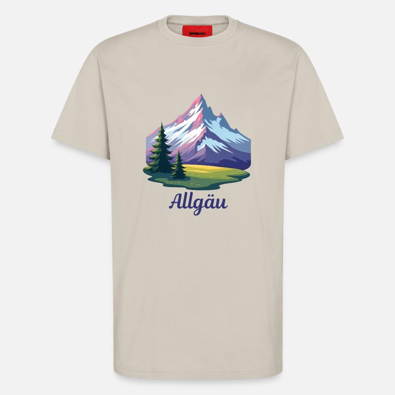 Allgäu bunt comic - T-Shirt - made by SPREAD - WARM CLAY