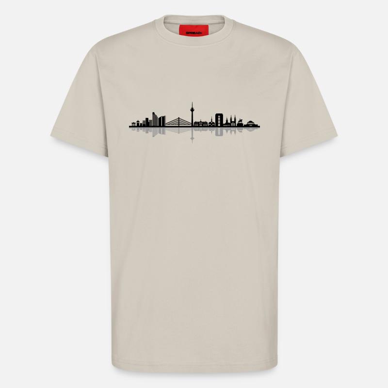 Skyline - Düsseldorf - T-Shirt - made by SPREAD - WARM CLAY