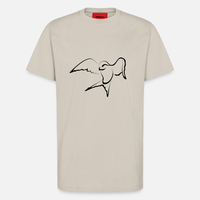 Black Swallow - T-Shirt - made by SPREAD - WARM CLAY