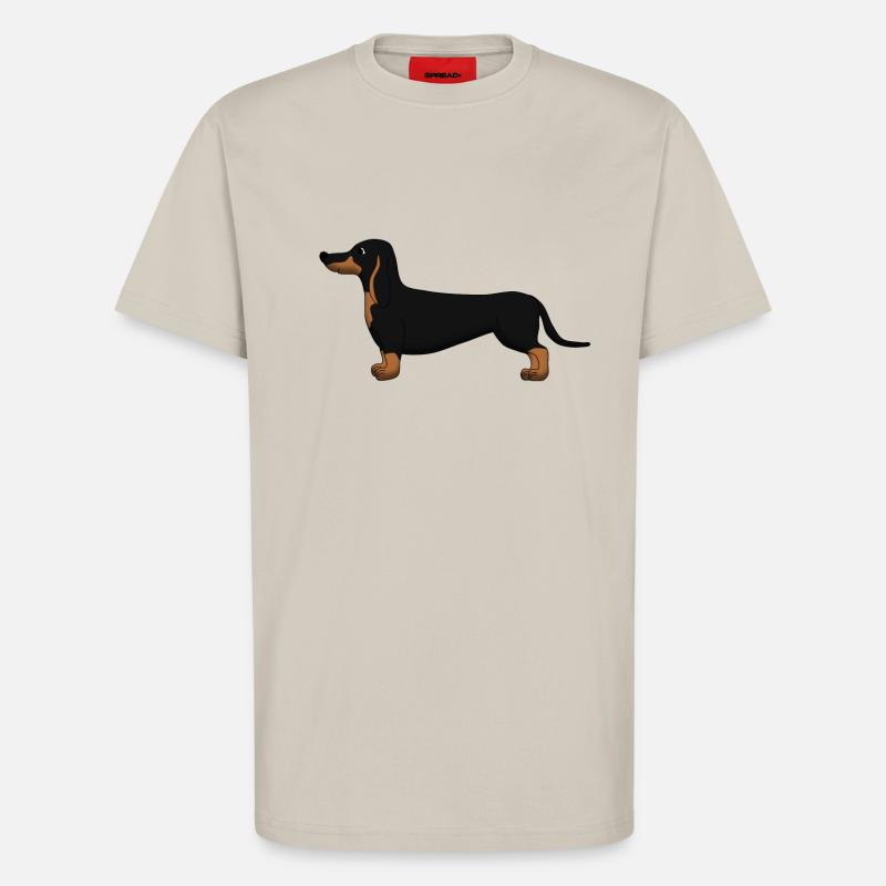 Dackel schwarz - T-Shirt - made by SPREAD - WARM CLAY