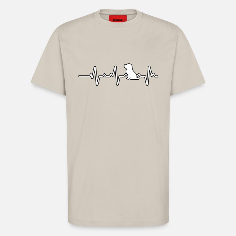 Beagle herzschlag - T-Shirt - made by SPREAD - WARM CLAY