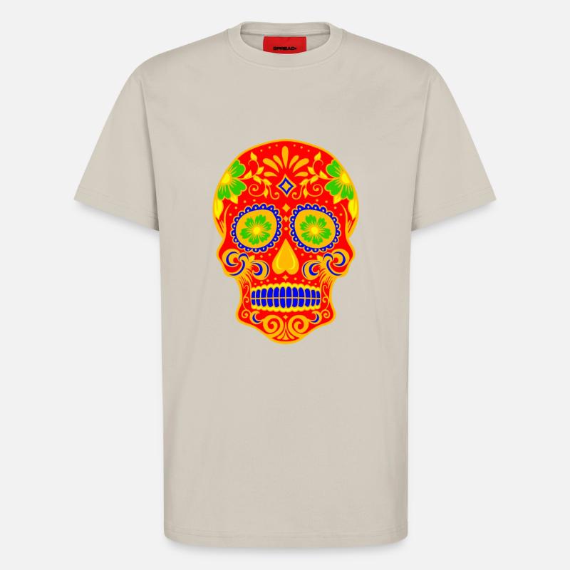 Alte Schädel-Kunst-Entwurf - T-Shirt - made by SPREAD - WARM CLAY